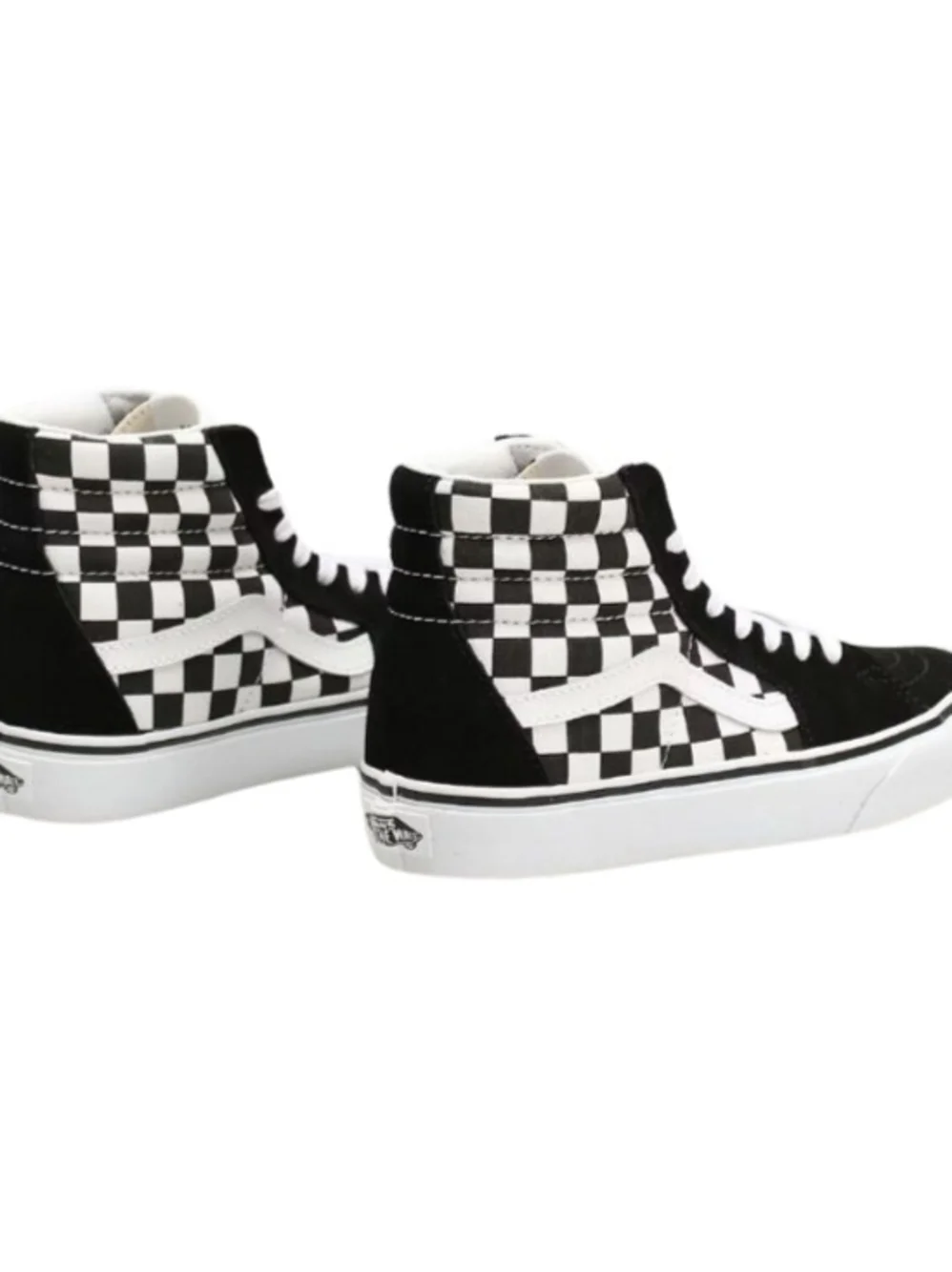 Vans Sk8-Hi Black & White Checkerboard High Top Sneakers Women Size 7.5/ Men 6.0